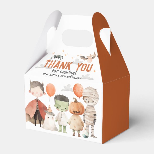 Favoritböcker för Spooky Halloween-Födelsedagsfest Presentaskar (Framsidan Sidan)