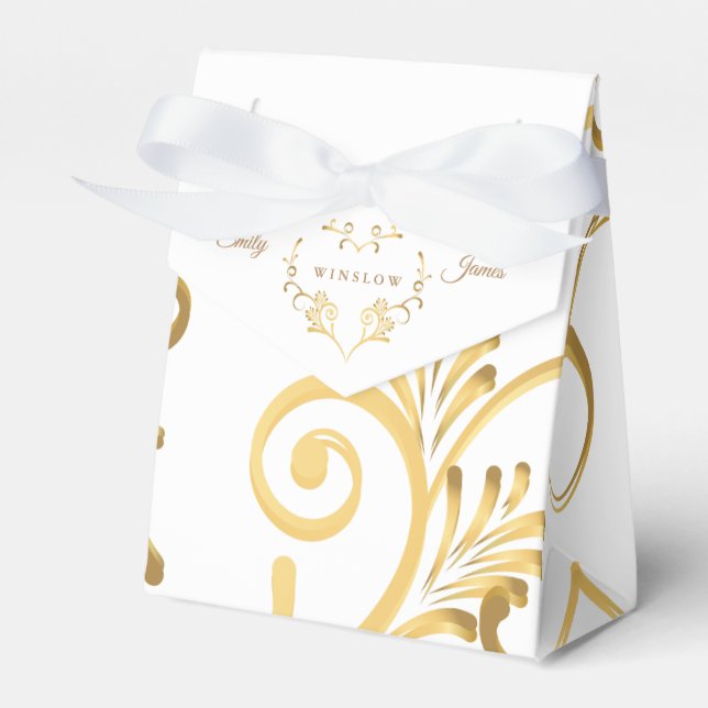Favoritbox-Finare Guld Heart Presentaskar (Framsidan Sidan)