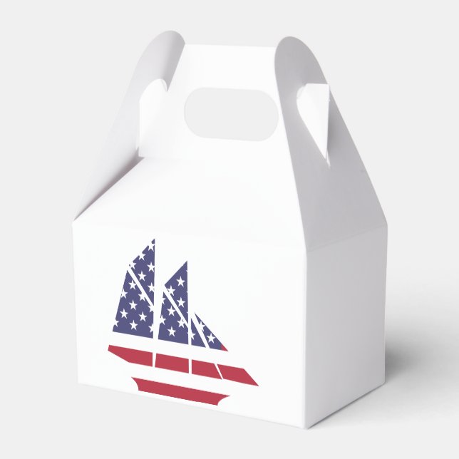 Favoritbox för amerikansk segelbåt presentaskar (Baksidan Sidan)