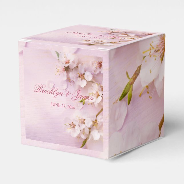 Favoritbox för Cherry Blommar Elegant bröllop Presentaskar (Framsidan Sidan)