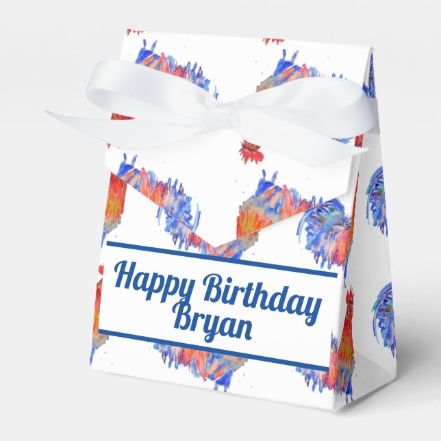 Favoritbox för djurkummel från tupp-kyckling presentaskar (Framsidan Sidan)