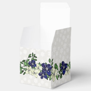 Favoritbox för ivoriansk och blå Blommigt Presentaskar