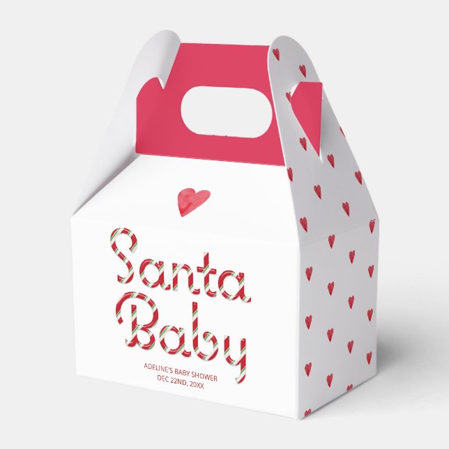 Favoritbox för juljusknappen i Santa Baby Presentaskar (Baksidan Sidan)