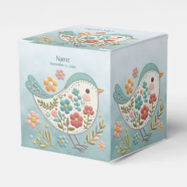 Favoritbox för Little Bird Blue Rosa Flowers Presentaskar