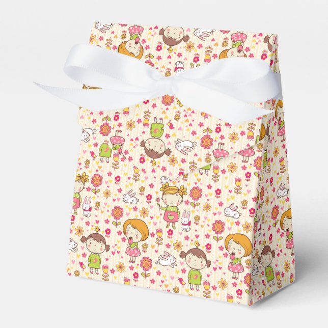 Favoritbox för Little Girls och Springtime Flowers Presentaskar (Framsidan Sidan)