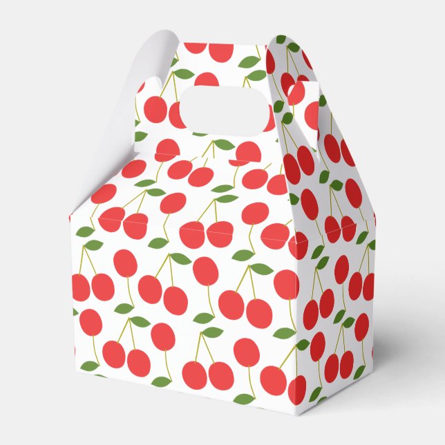 Favoritbox för mycket rött Cherry Mönster Presentaskar (Framsidan Sidan)