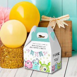 Favoritbox för Tack för Cute Monsters Boy Birthday Presentaskar