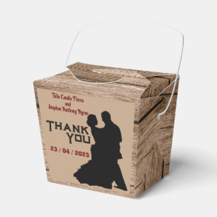 Favoritbox för träbröllop stil presentaskar