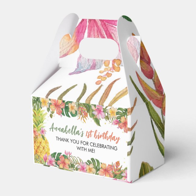Favoritbox för tropisk sommartid Blommigt Presentaskar (Framsidan Sidan)