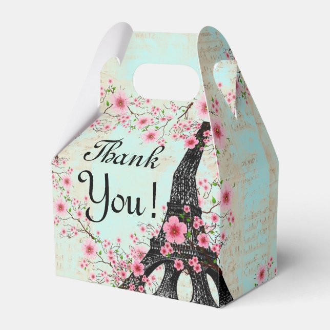 Favoritbox Paris Eiffel Torn Aqua Blue Presentaskar (Framsidan Sidan)