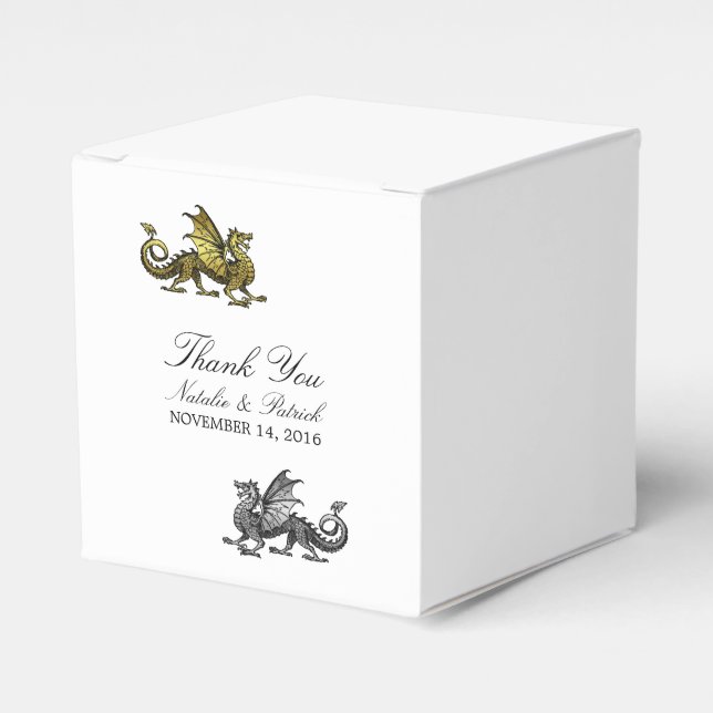 Favoritboxar för guld Silver-bröllop Presentaskar (Framsidan Sidan)