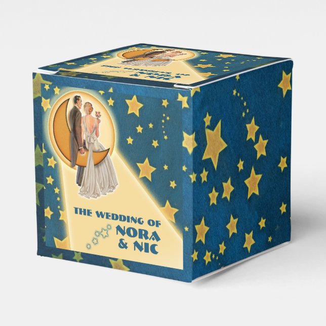 Favoritboxar för Romantik-bröllop i månlight Presentaskar (Framsidan Sidan)