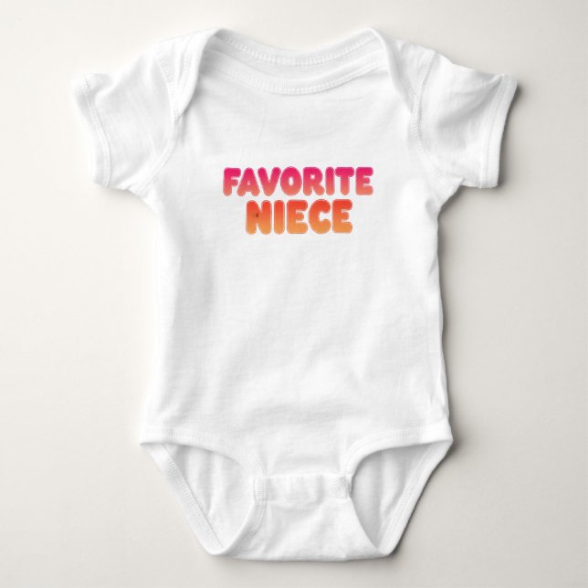 Favoritbrorsdotter, rolig fasterpresent, söt babyp t shirt (Framsida)