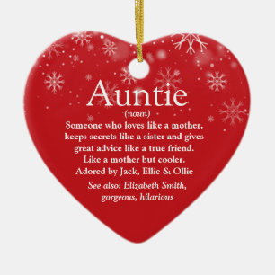 Favorite Auntie Moster-Helgdag för definition av j Julgransprydnad Keramik