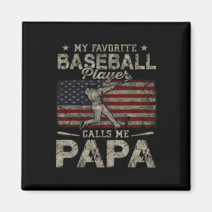 Favorite Baseball Player ringer mig Pappa Pappor D Magnet