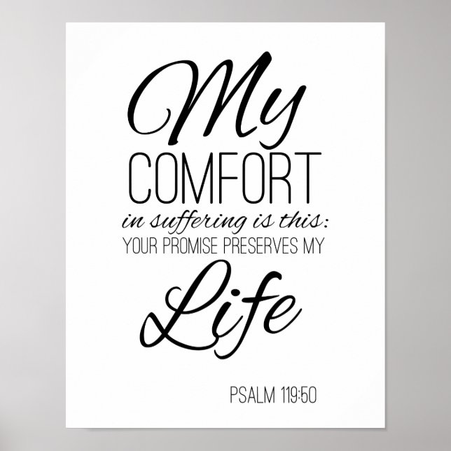Favorite Bible Verse Psalm 119:50 Poster (Framsidan)