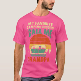 Favorite Camping Buddies Grandpa Retro Grandfather T Shirt