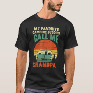 Favorite Camping Buddies Grandpa Retro Grandfather T Shirt