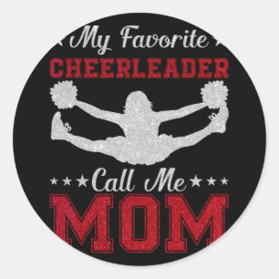 Favorite CheerLedare kallar mig Mamma Cheer Mamma  Runt Klistermärke