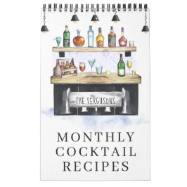 Favorite Cocktail Recipes | Vattenfärg Illustrated Kalender
