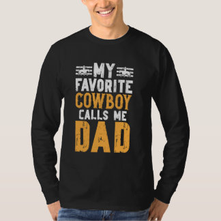 Favorite Cowboy kallar mig Pappa Rodeo Pappa i en  T Shirt
