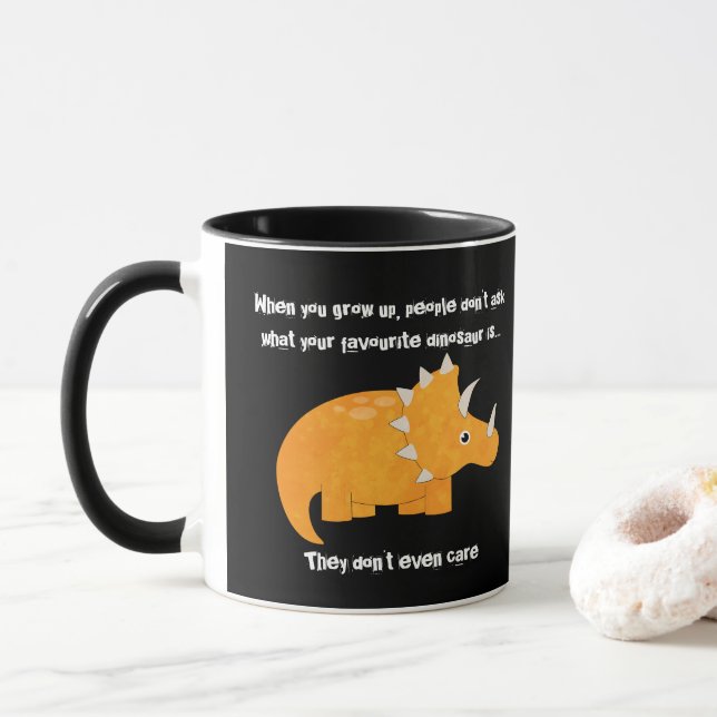 Favorite Dinosaur Triceratops Funny Quote Mugg (Med munk)