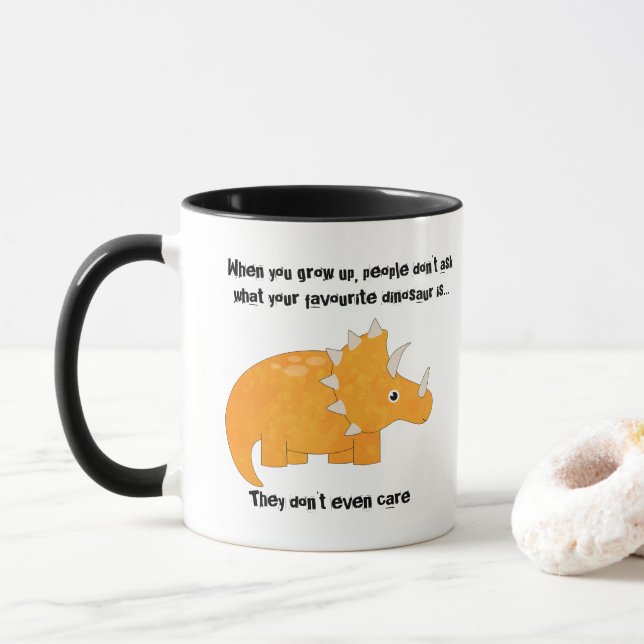 Favorite Dinosaur Triceratops Funny Quote Mugg (Med munk)