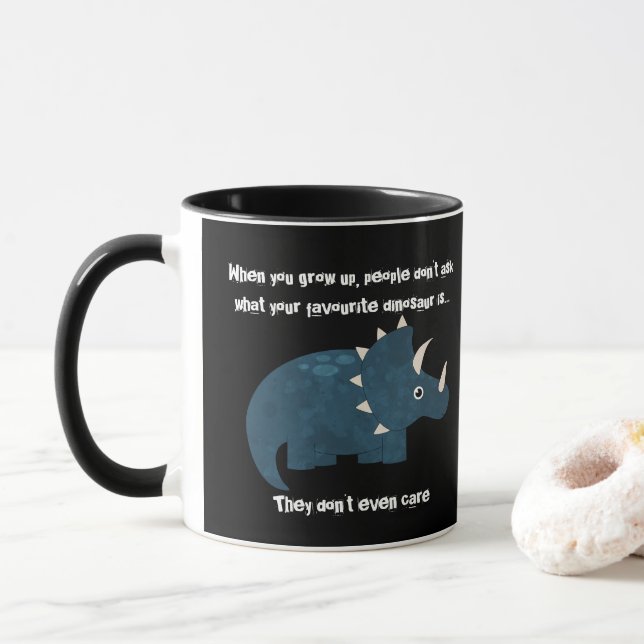 Favorite Dinosaur Triceratops Funny Quote Mugg (Med munk)