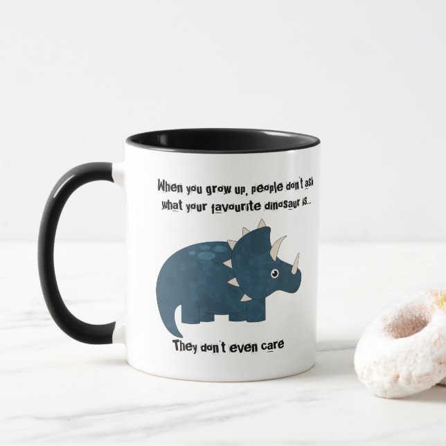 Favorite Dinosaur Triceratops Funny Quote Mugg (Med munk)