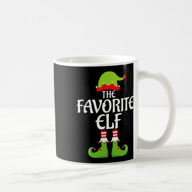 Favorite Elf Matching Family Group jul Party Kaffemugg (Höger)