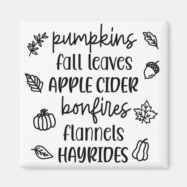 Favorite Fall Sak Magnet (Framsidan)