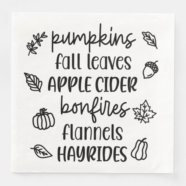 Favorite Fall Sak Pappersservett (Framsida)