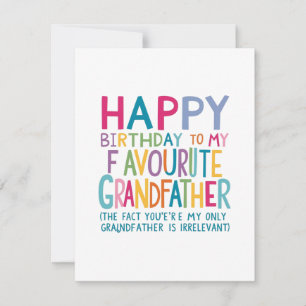 "Favorite - farfar Birthday Card" Julkort