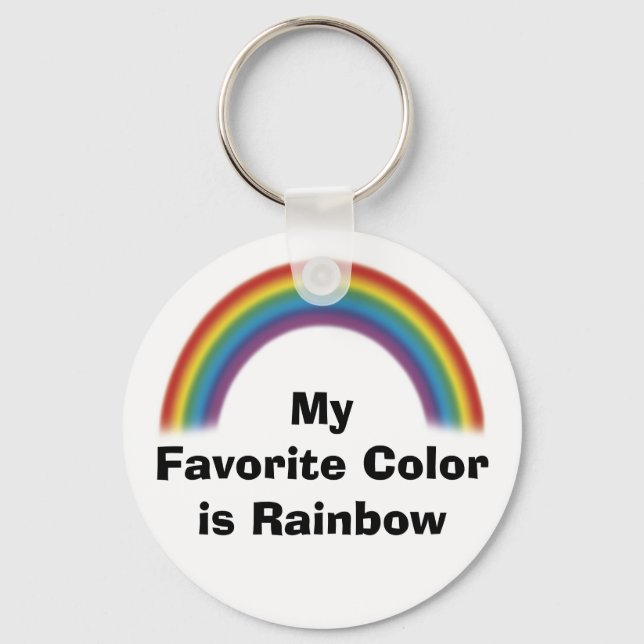 Favorite Färg är Rainbow Keychain Nyckelring (Framsida)