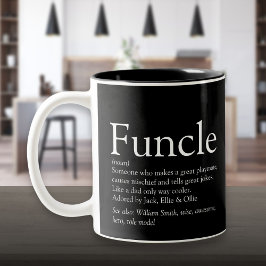 Favorite Funcle Modern Definition Black Två-Tonad Mugg