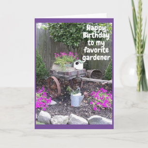 *FAVORITE GARDENER'S* BIRTHDAY WISH KORT
