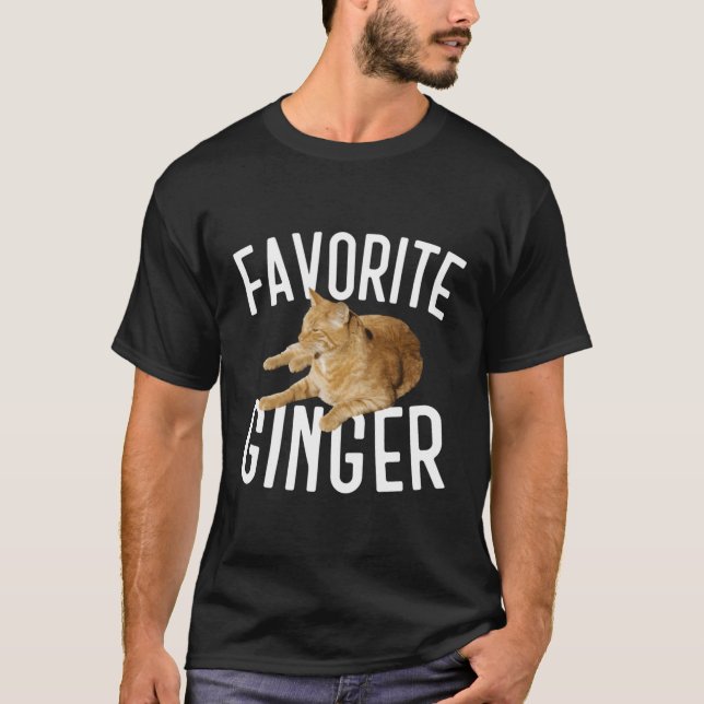 Favorite Ginger Tabby katt T Shirt (Framsida)
