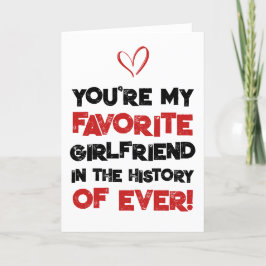 Favorite Girlkompis Sarkastic Funny Kärlek Card Tack Kort