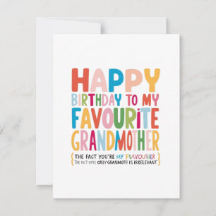 "Favorite Grandmor Birthday Card" Julkort