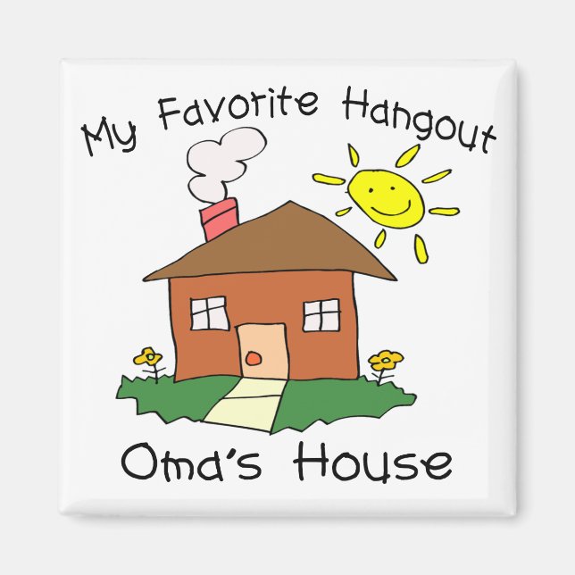 Favorite Hangout Omas hus Magnet (Framsidan)