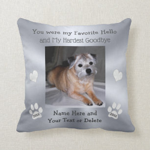 Favorite Hej Hardest Adjö, Hund Bereavement Kudde