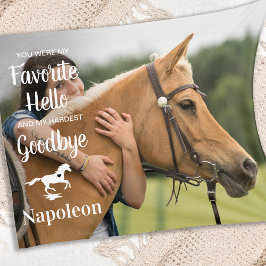 Favorite Hej Hardest Adjö Pet Horse Memorial Fleecefilt