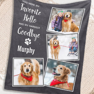 Favorite Hej Hardest Adjö Pet Hund Memorial Fleecefilt
