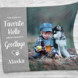 Favorite Hej Hardest Adjö Pet Hund Memorial Fleecefilt