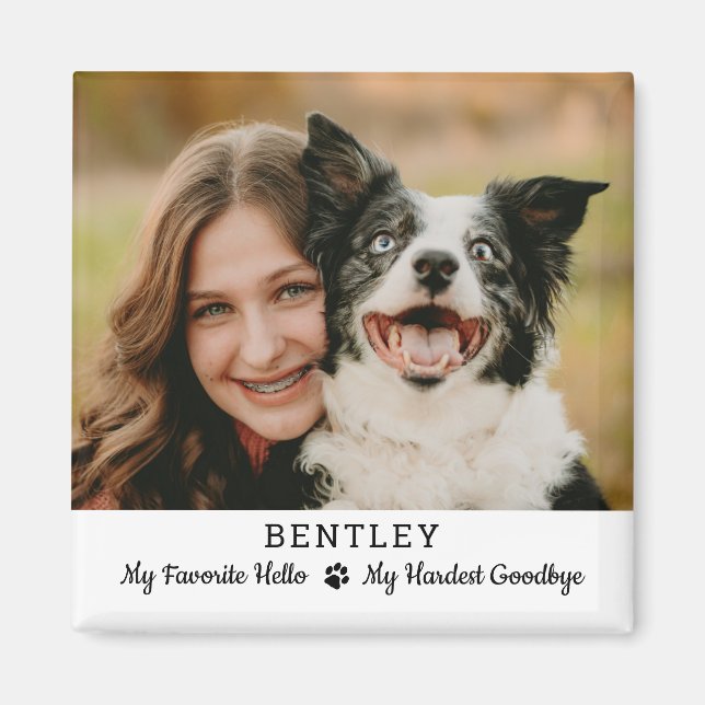 Favorite Hej Hardest Adjö Pet Hund Memorial Magnet (Framsidan)