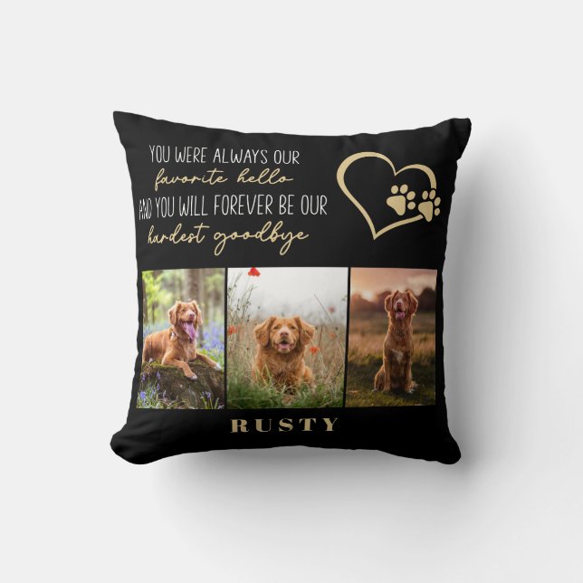 Favorite Hej Hardest Adjö Pet Memorial Kudde (Framsida)
