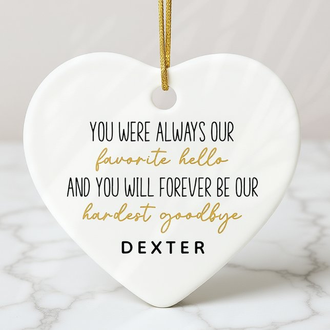 Favorite Hej Hardest Adjö Pet Memorial Photo Julgransprydnad Keramik (Skapare uppladdad)