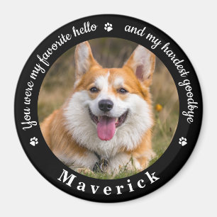 Favorite Hej Hardest Adjö Photo Pet Memorial Magnet