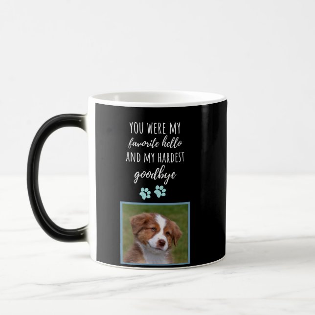 Favorite Hej Hjärtat Adjö Hund Minnesminne Magisk Mugg (Vänster)