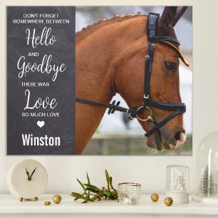 Favorite Hej Pet Memorial Anpassningsbar Horse Pho Canvastryck